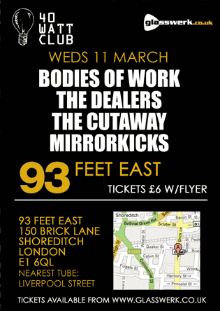 93 Feet East flyer Featuring Mirrorkicks